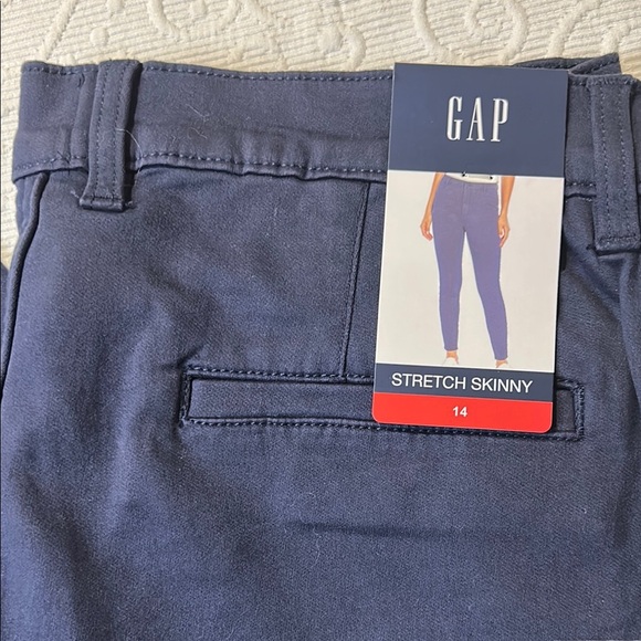 GAP Blue Stretch Skinny Pants Tailored Fit. Size 14. NWT - Picture 2 of 9